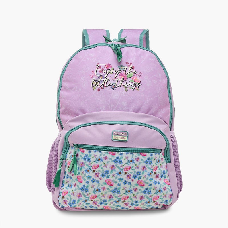 Roll road Backpack-My Little Garden-2 Cmprt-26 Liters-Girls (Polyester) Pink \ 33X46X17 - Image 1
